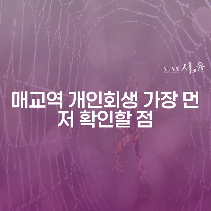 매교역 개인회생 가장 먼저 확인할 점